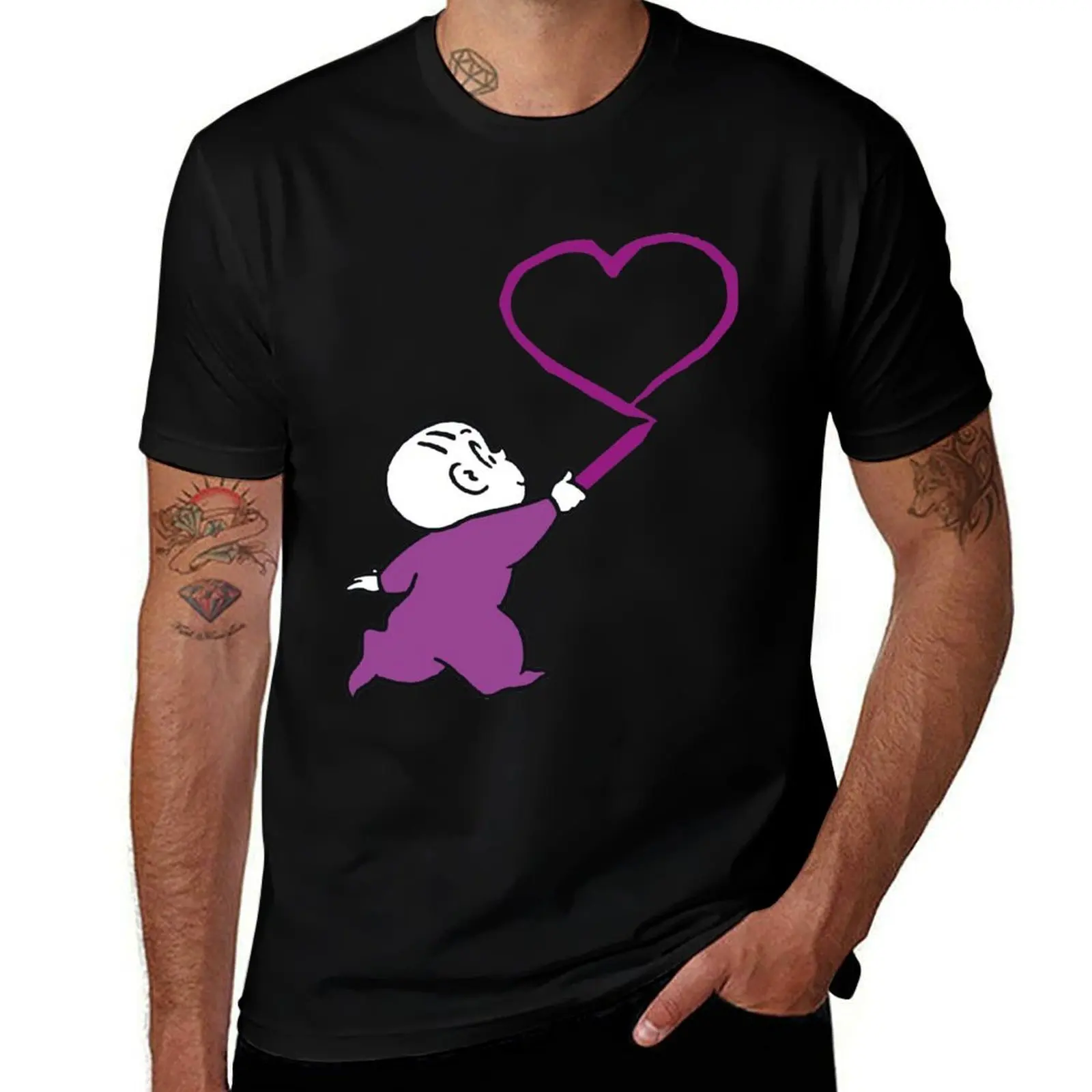 Harold and the purple crayon T-Shirt Non-Shrink Basic Cotton T-Shirt