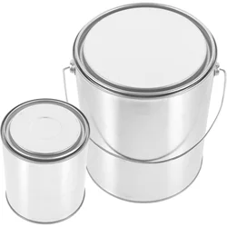 2 Pcs Paint Cans Tin for Storage Empty with Lids Painting Asphalt Tank Multipurpose Pitch Iron Handle Oil Container Sealing