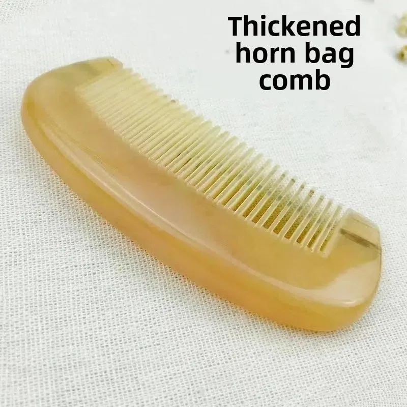 Peine de peluquería profesional, cuerno de búfalo Real grueso, antiestático, duradero para personas negras y usuarios de peluca, Ori continental chino