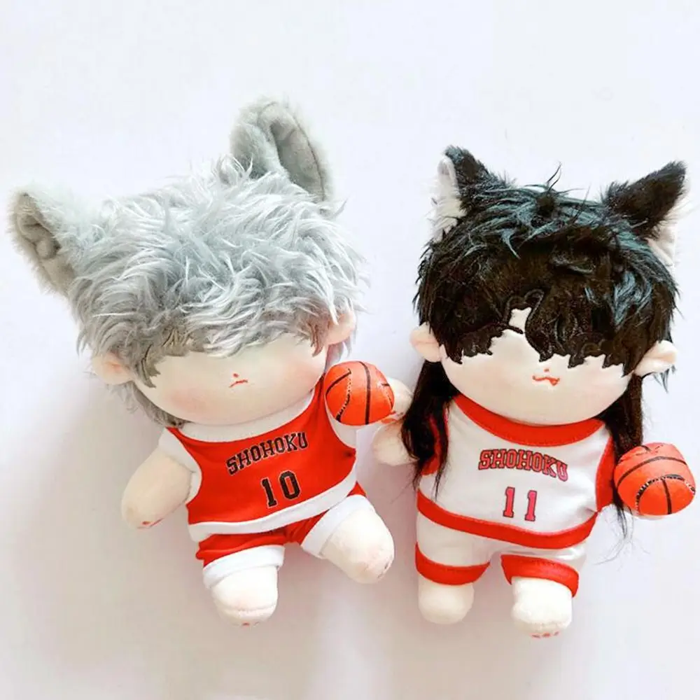 20CM Plush Doll Clothes Fashion T-shirt Shorts No.10 No.11 Football Basketball Sweatshirt Set For Idol Dolls Accessories Toys