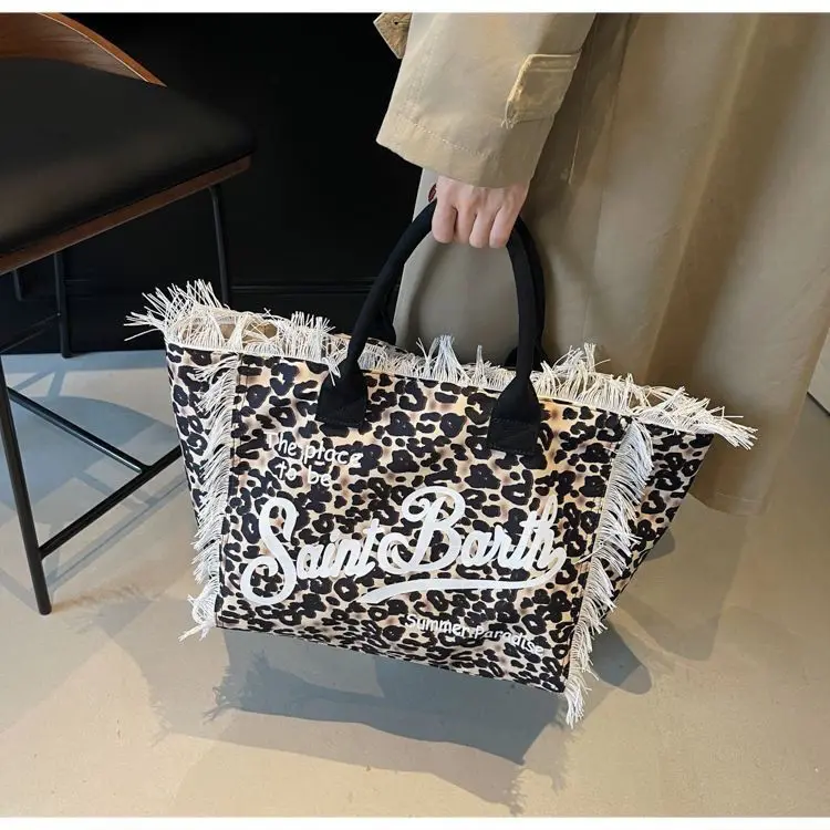 JIAERDI Hot Girl هامش ليوبارد طباعة حمل حقيبة المرأة ريترو شخصية سعة كبيرة حقائب كتف السيدات إلكتروني طباعة حقيبة يد #4