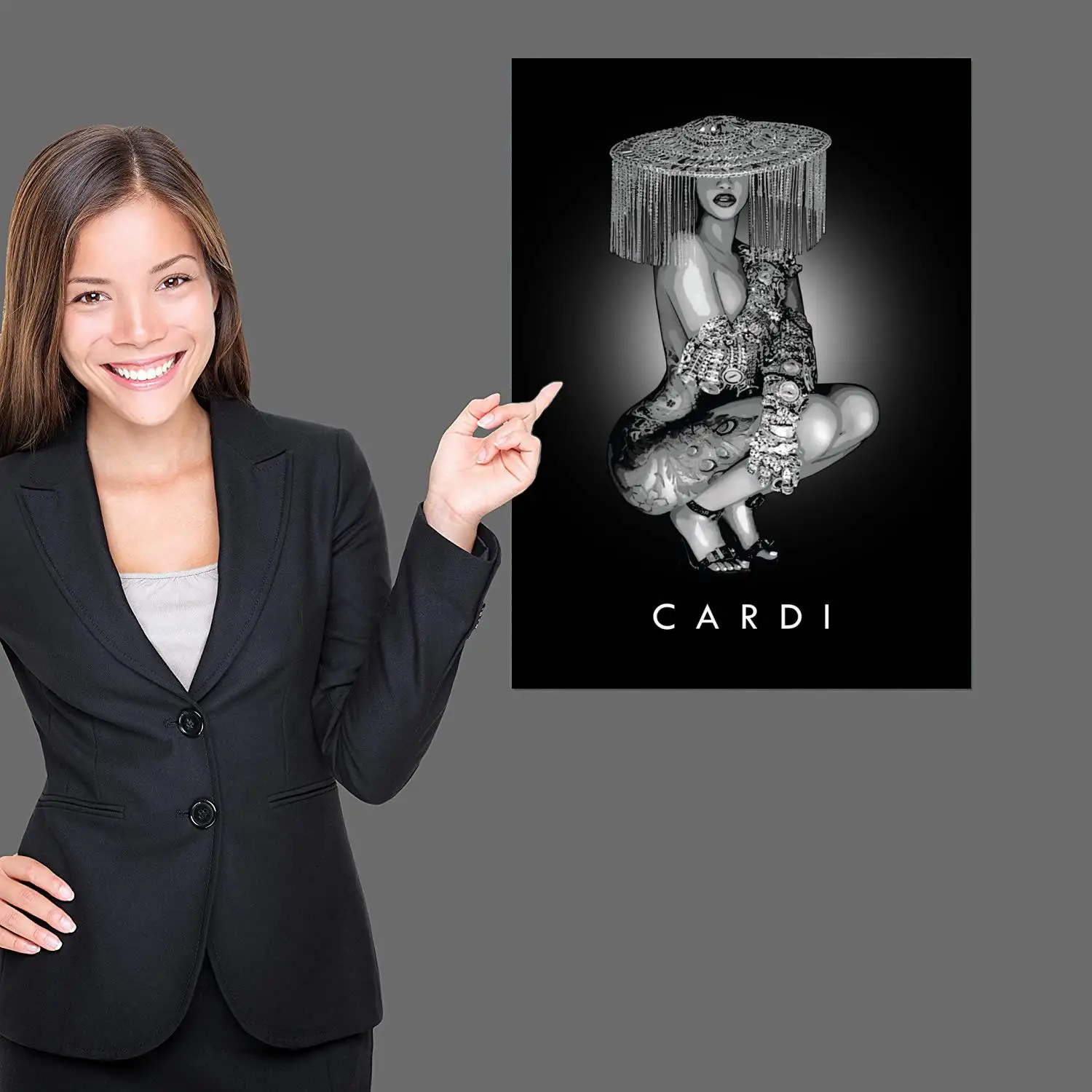 cardi b Decoration Art Poster Wall Art Personalized Gift Modern Family bedroom Decor Canvas Posters