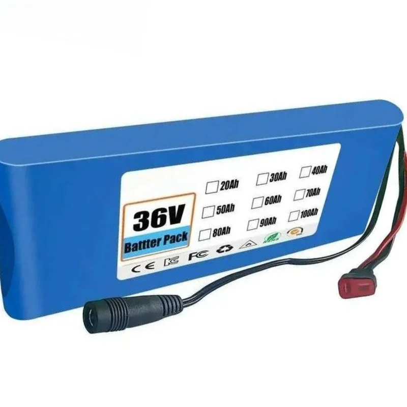 حزمة بطارية ليثيوم 36 فولت 20 أمبير 10S1P 18650 للدراجة الإلكترونية/سكوتر كهربائي قابل لإعادة الشحن طاقة ليثيوم أيون مع حماية من الشحن الزائد BMS
