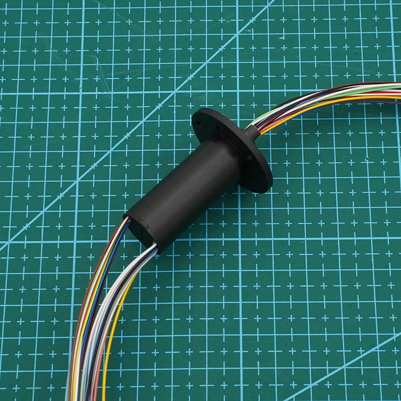 1PCS 24-Channel 1.5A Conductive Slip Ring Outer Diameter 15.5mm Slipring with Integrated Mounting Flange for Gimbal/Robot/Drone