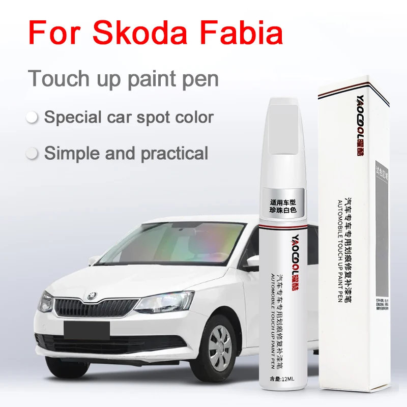 

Для Skoda Fabia краска для ремонта поверхности, ручка для увеличения блеска, лак для удаления царапин, инструмент для ремонта Reflex Silver Malibu Blue