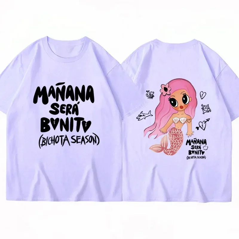 Men hip hop oversized short sleeve casual cotton streetwear fans gift Karol man Sale New Arrival graphic mañana bonito T-shirt image 3