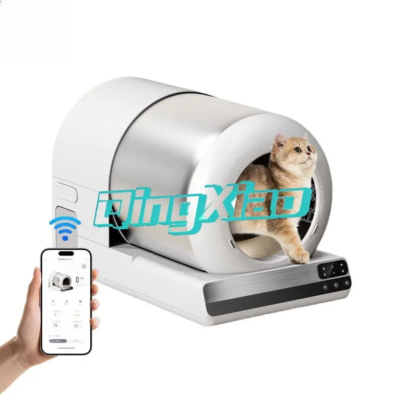 

Stainless Steel Fully Automatic Self Cleaning Litter Box Electric Smart Toilet For Cat Odor Control Enclosed Anti Leakage