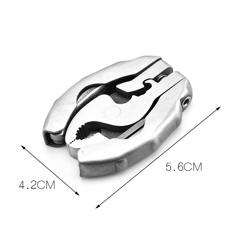 Multifunctionele buitentang Opvouwbare tang Mini roestvrijstalen opvouwbare schroevendraaier Draagbare kampeergereedschap Wandelaccessoires