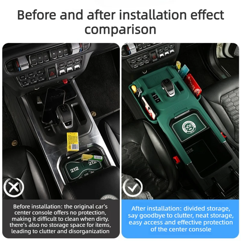 For BAIC 212 T01 2025 2026 Central Control Silicone Storage Box Wireless Charging Silicone Pad Protector Car Accessories