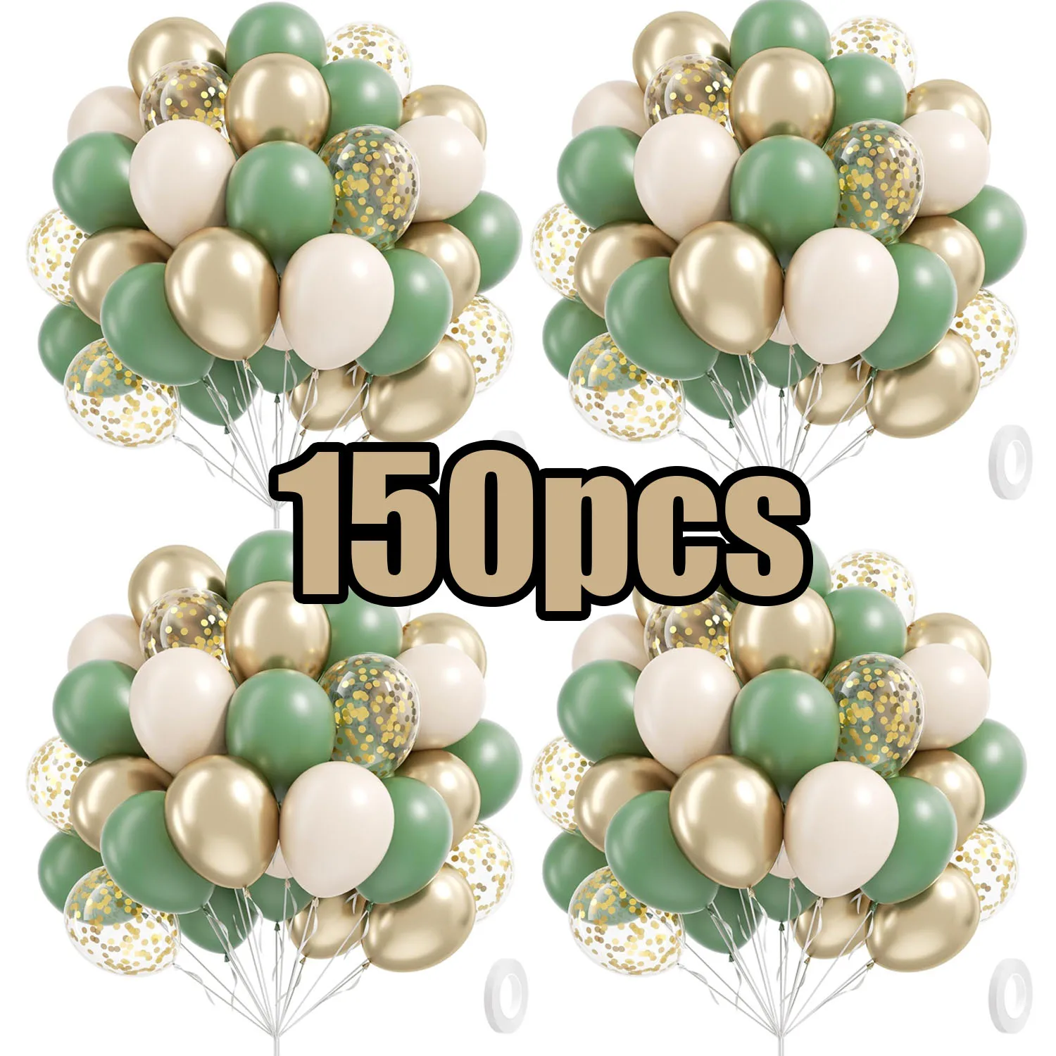 15pcs to 150pcs optional latex balloon bundles, suitable for family gatherings, birthday parties, baby showers, etc