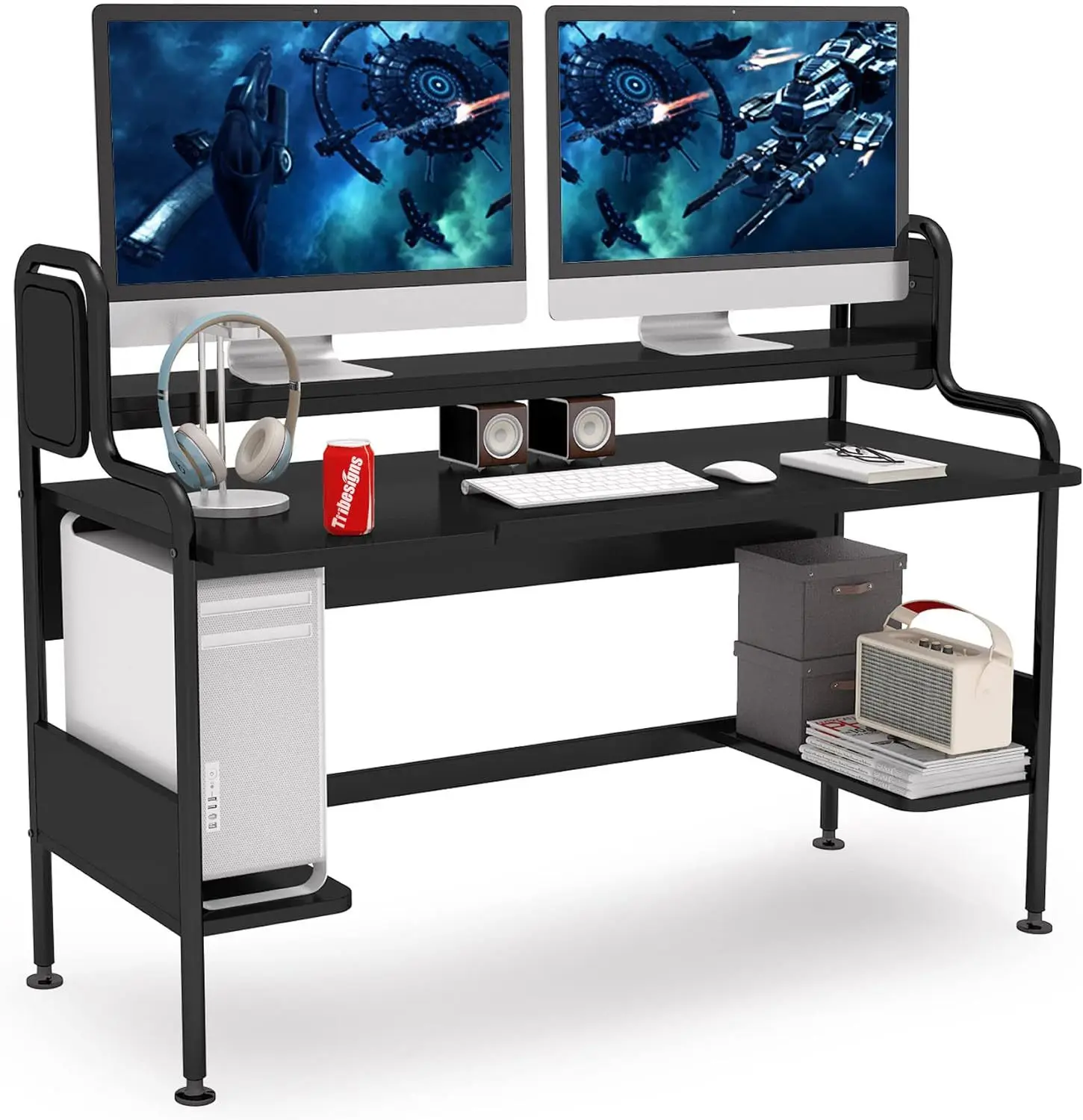 55-Inch large game table iron wood combined with modern minimalist style 5