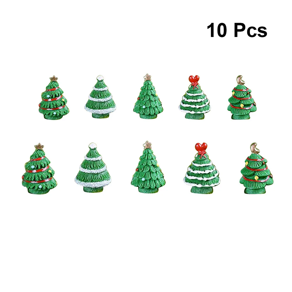 8 Pcs Fall Table Decorations Resin Christmas Craft Tree Dining Microlandscape Desktop Ornament Miniature