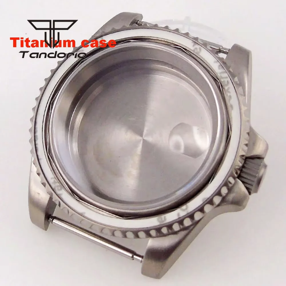 Titanium 40mm Ultralight Dive Watch Case Sapphire Waterproof Fit NH34 NH35 NH36 ETA2824 PT5000 Movt for SUB Wristwatch Mod Parts