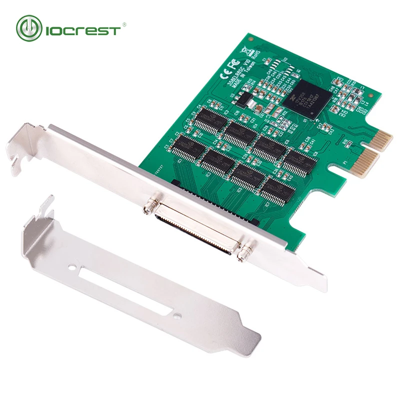 Imagem -02 - Iocdescanso Pcie Placa de Portas Rs232 Db9 Serial i o Controle Pci-express Suporte para Cartão de Perfil Baixo