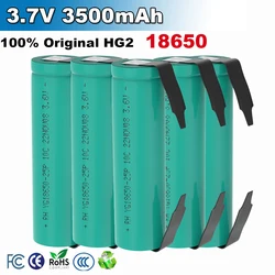 1-10Pcs Battery For 18650 Rechargeable Battery 3500mAh 3.7V Li-ion HG2 100% Original 18650 Battery For Flashlight Batteries