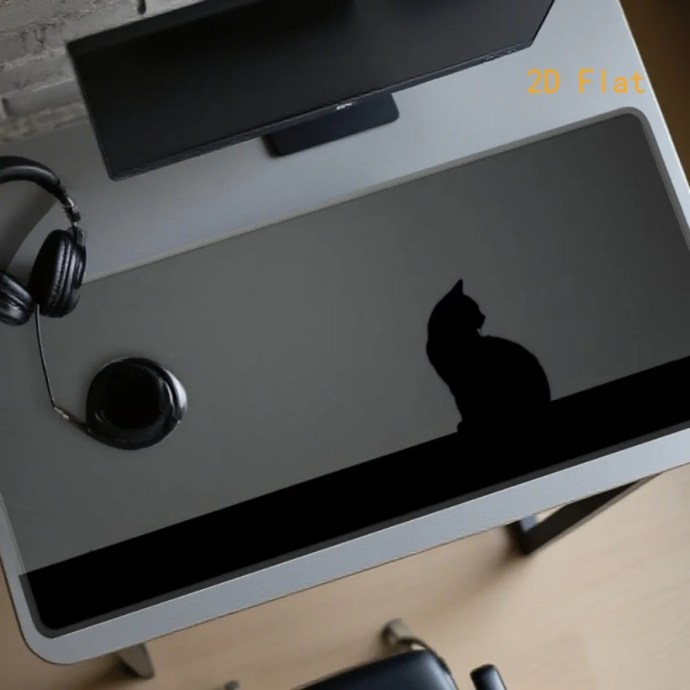 Tapis de bureau et organiseurs de bureau au design chat mignon et costume de style japonais, tapis de souris
