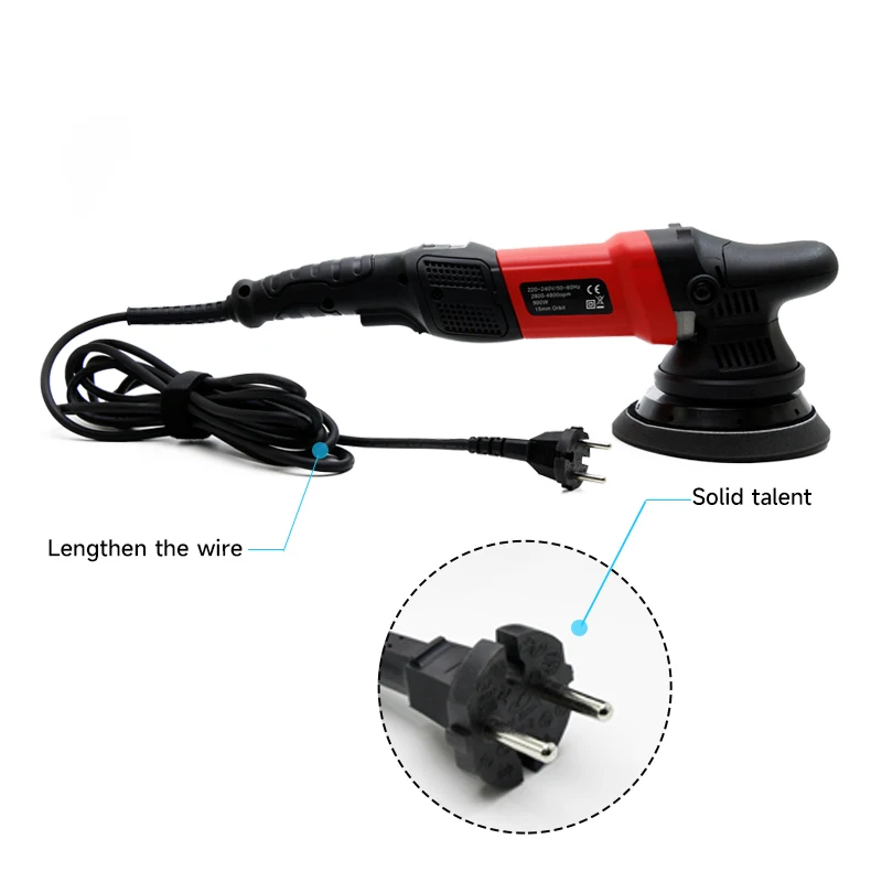 DETAILING 900W Auto Dual Action Polijstmachine 15mm / 21mm Orbitale Polijstmachine 5/6 Inch Pads Kit voor Auto Polijsten Buffing