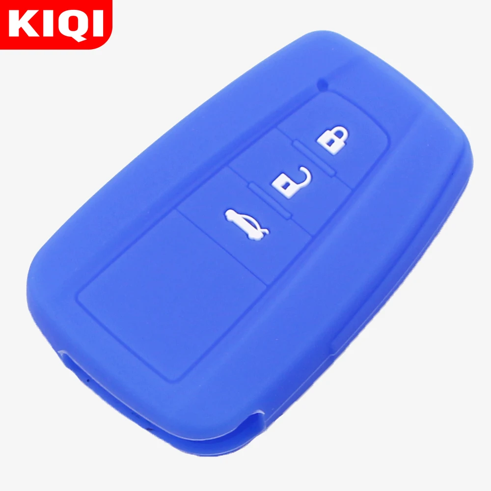 Silicone Car Key Fob Cover Case Fit for Toyota CHR C-HR Camry Prius Prado 2016 2017 2018 2019 2020 2 3 4 Buttons Remote Keyless