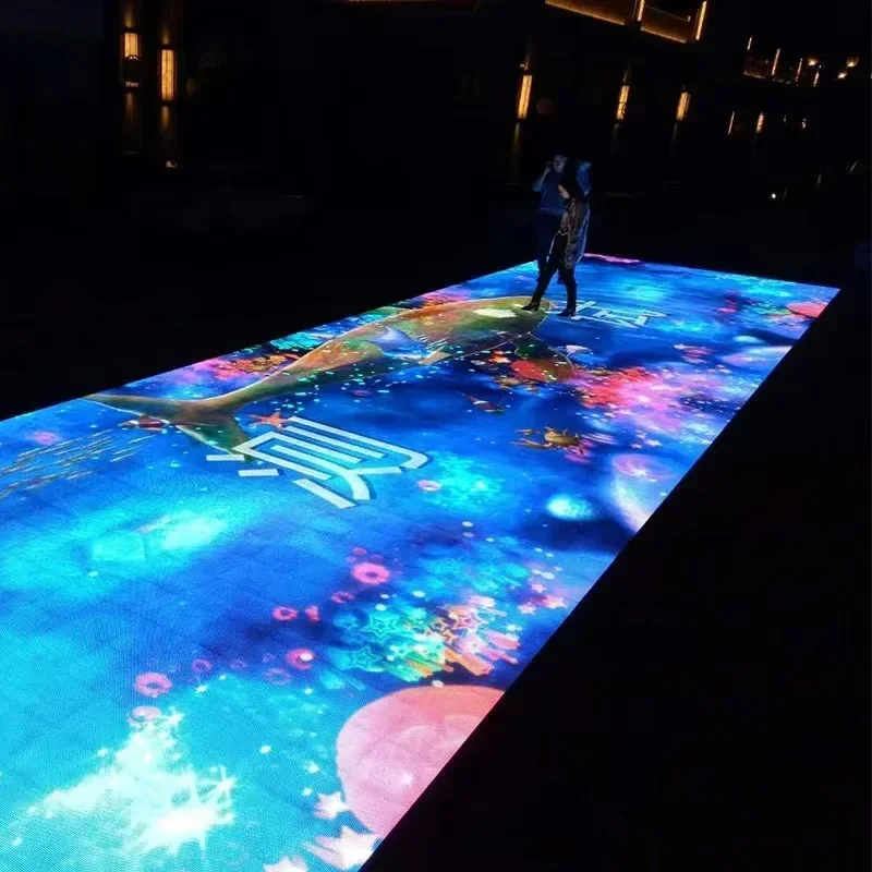 

P3.91 Interactive Digital Full Color Led Floor Videos Screen Floor Display Screen Wall for Dancing Shopping Mall