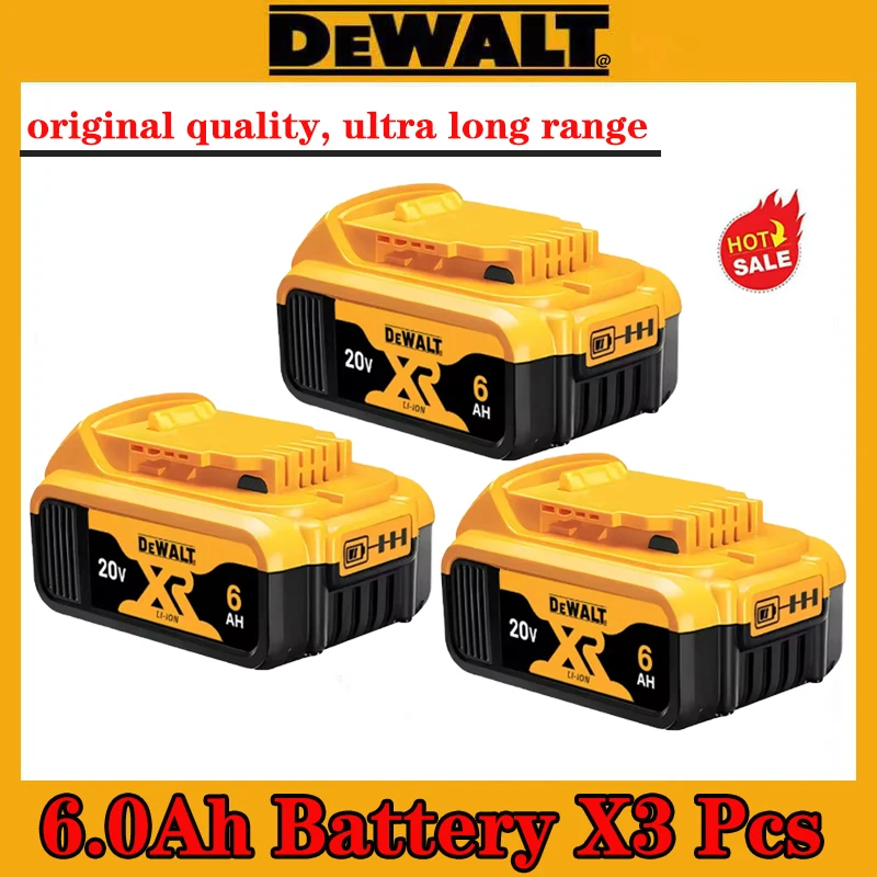 20V 5Ah 6Ah 2Ah 18650 Lithium Battery DeWalt power Tools DCB184 DCB200 rechargeable electric tool set 20v 5000mah Battery