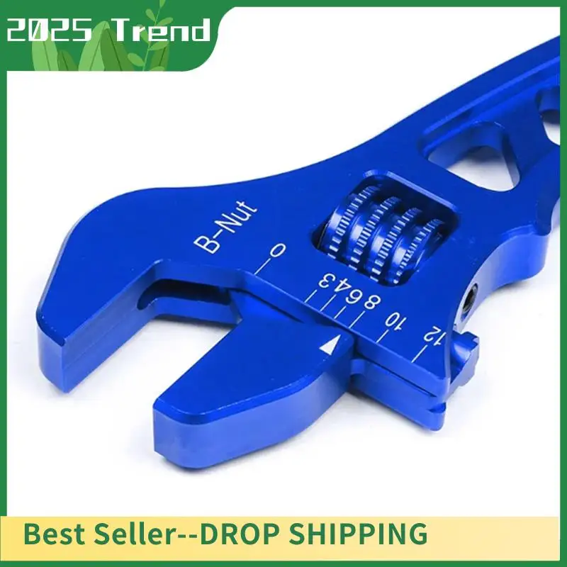 

Adjustable Aluminum Alloy Wrench AN3-AN12 Assembly Tool V-Adjustable Wrench Blue Easy Install