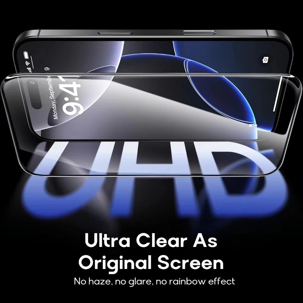 1-5 Stück 9D hochauflösender Displayschutz mit vollständiger Abdeckung für iPhone 18 Pro Max 17 Pro Max 17 Pro 18 16 15 14 13 12 11 16e Air XR – Detail 5