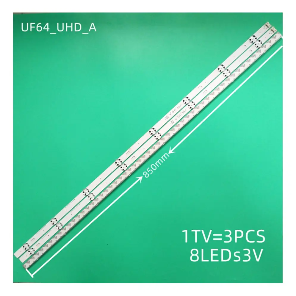 

3 pcs (1 TV) LED strip for TV Direct 43inch uf64 _ uhd_a 43UH610V 43LH604V 43lh60 _ FHD _ A Type 43UF640 43UH610A 43LH5700