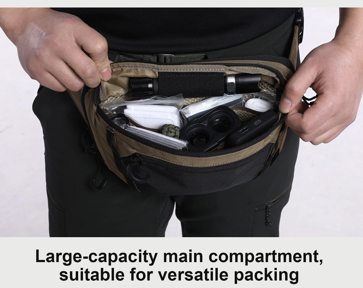 VOTAGOO Taktische Verdeckte Tragetasche Gürteltasche Handfeuerwaffen-Tasche CCW Hüfttasche aus Cordura 500D Nylon für Taktische Ausrüstung – Detail 15