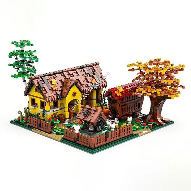 ตัวต่อ MOC บ้านชนบทโบราณ 1192 ชิ้น แบบจำลองสถาปัตยกรรม ของเล่น DIY ของขวัญวันเกิด ของขวัญคริสต์มาส ของเล่นเสริมพัฒนาการ