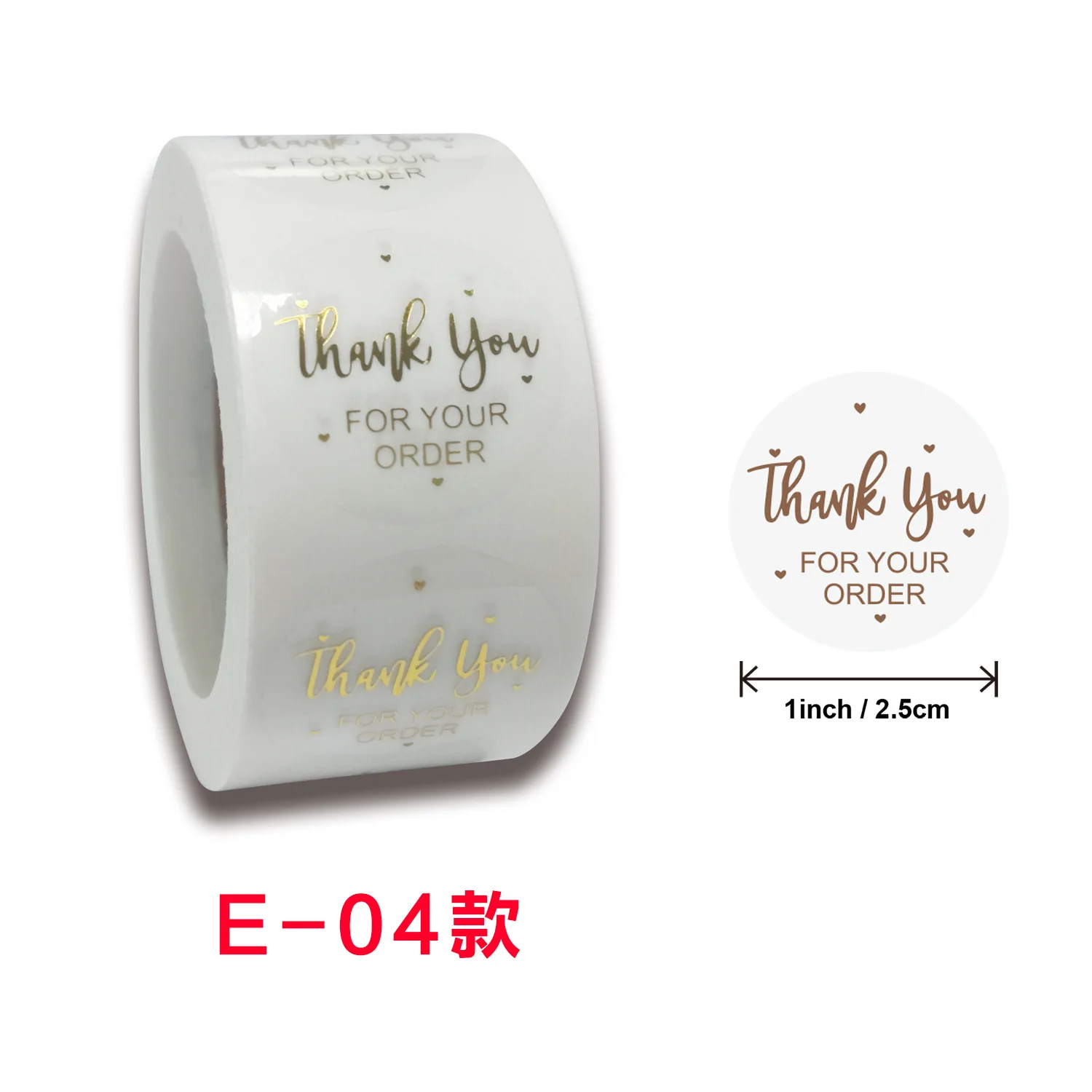 500x Thank You for Your Order Stickers Gold Foil Seal Labels for Small Shop