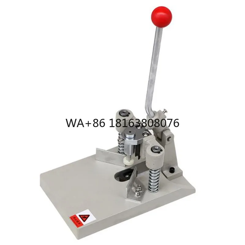 Manual Round Corner Cutter Machine, Cast‑Iron Presser Foot Paper Trimmer with R6 & R10 Corner Blade for Business Card Tag