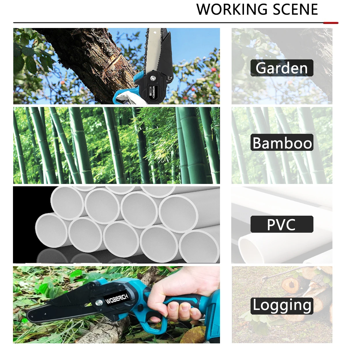 4inch/6inch Electric Mini Chain Saws Pruning ChainSaw Cordless Garden Tree Logging Trimming Saw Wood Cutting  For Makita 18V