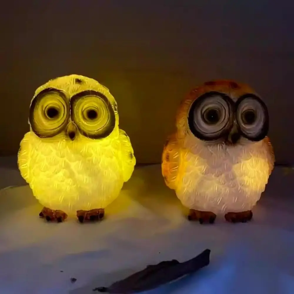 

Micro Landscape Resin Solar Owl Lamp Cute Creative Garden Statue Light Artificial Waterproof Art Figurines Ornaments Gift