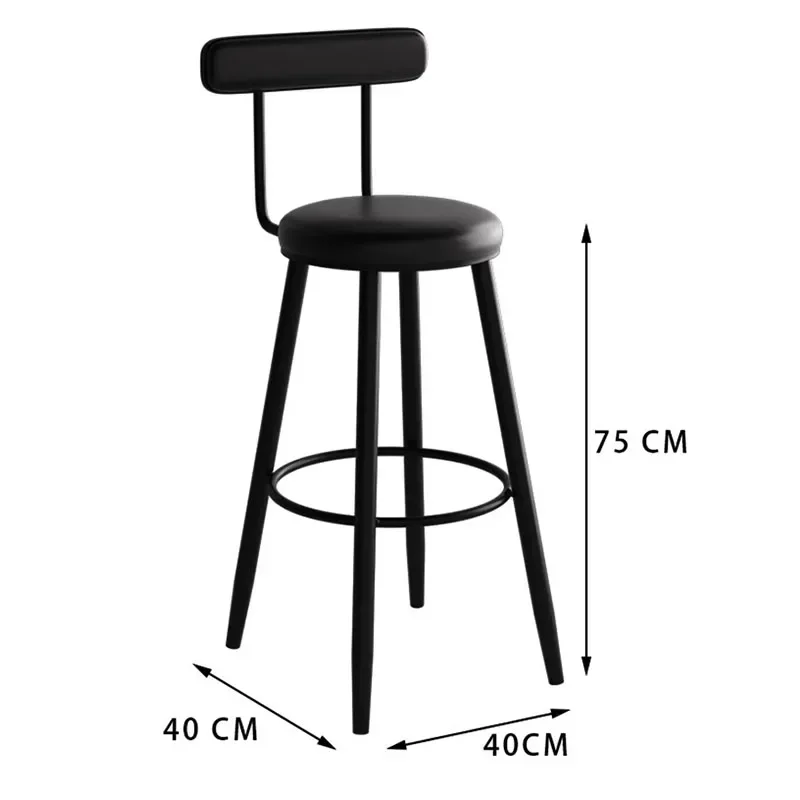 Sgabello da Bar nordico di lusso cucina moderna sedie da Bar in plastica per la casa in metallo ufficio moderno sgabelli da Bar moderni decorazione