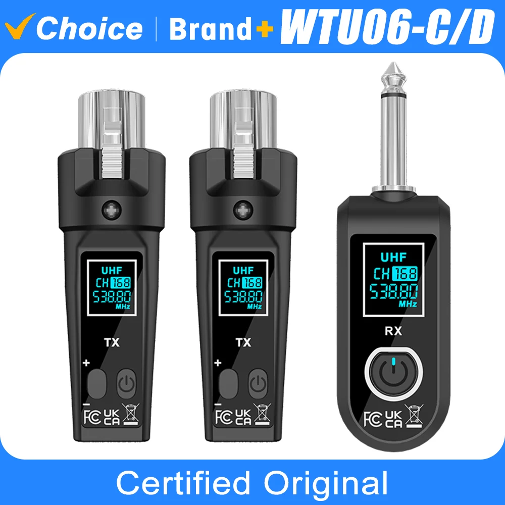 Adaptador de conversão de microfone sem fio, transmissão e recepção de sinal xlr para microfone dinâmico, guitarra, mixer de áudio, sistema pa