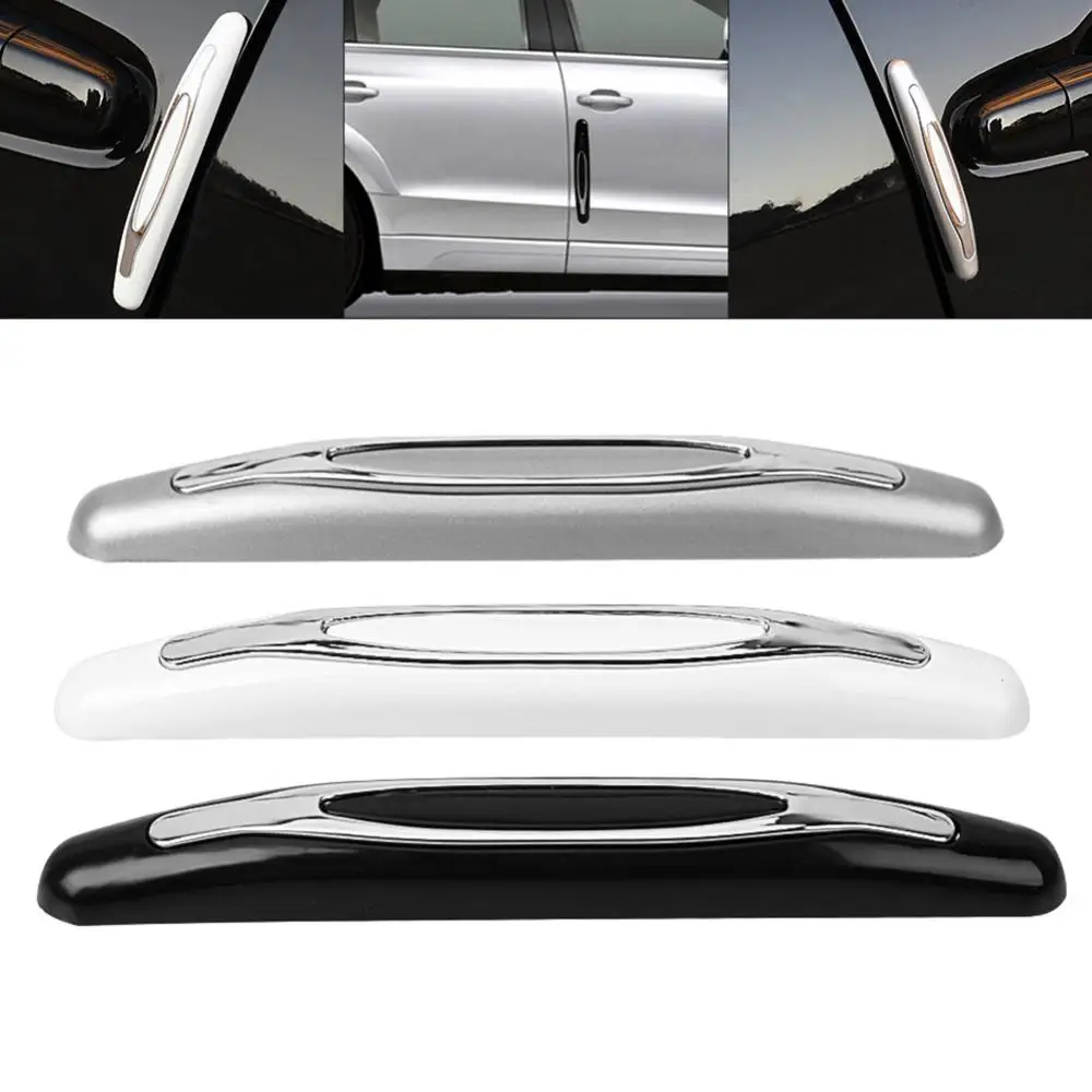 4Pcs Auto Car Door Edge Protection Guards Buffer Trim Molding Protection Strip Sticker Scratch Protector Car Door Crash Bar