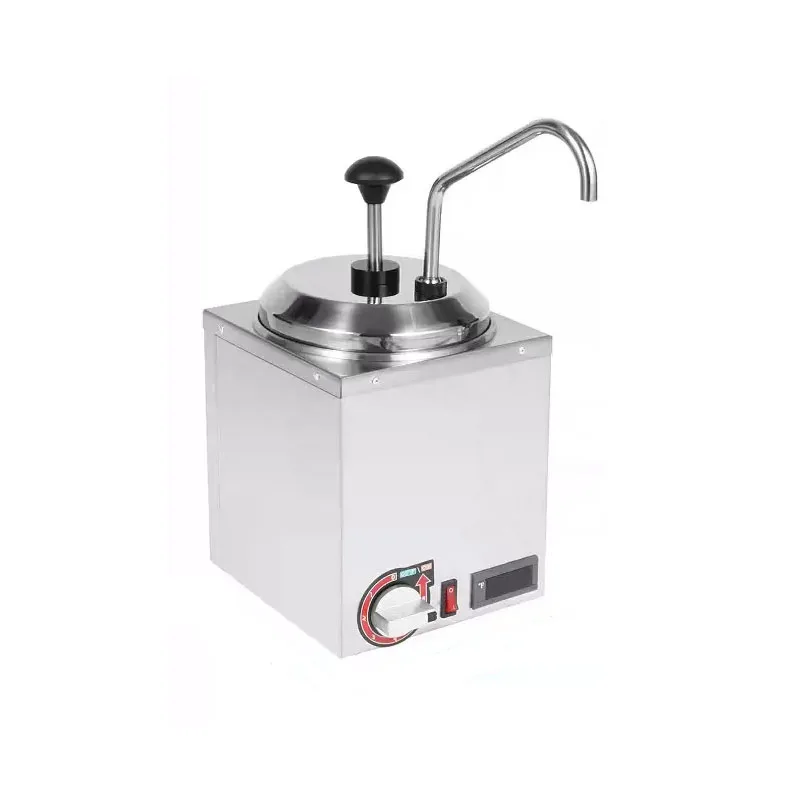 Dispensador eléctrico de máquina de queso de 2,5l, bomba de salsa cuadrada de acero inoxidable de un solo cabezal, distribución de calefacción de aislamiento de queso