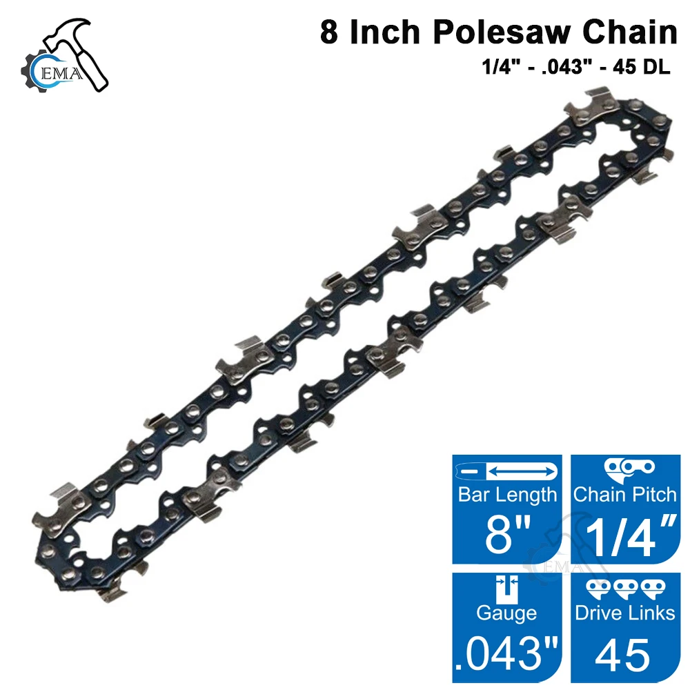 1-5pcs 8 Inch Polesaw Chain 1/4