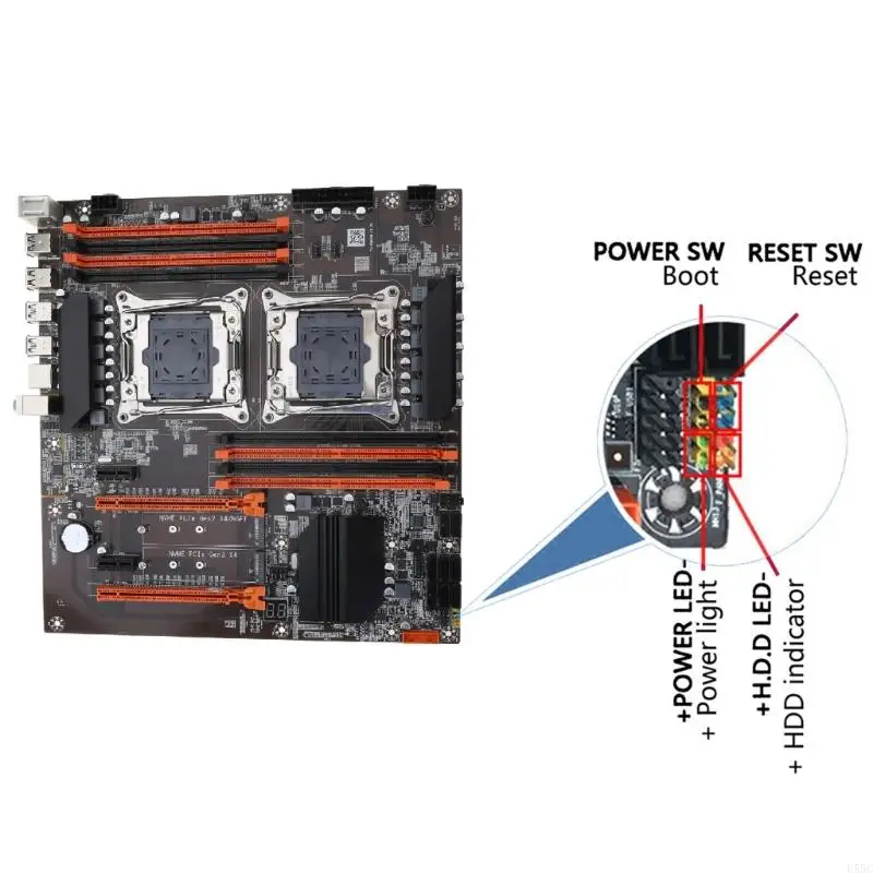 U55C X99 Dual Server Computer Moederbord Ondersteuning LGA2011-3 CPU DDR4 Memory Mainboard