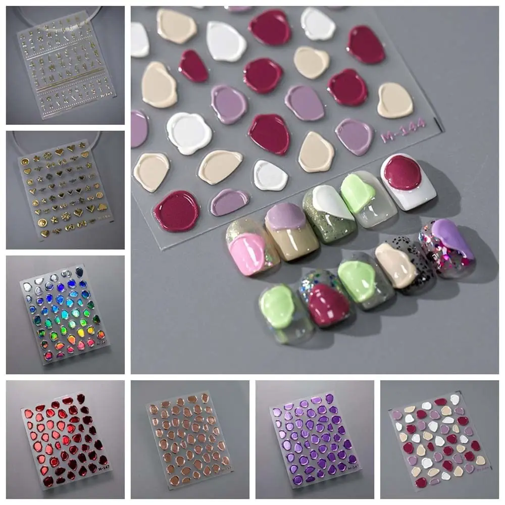 

Nail Accessories Jelly English Letters Nail Stickers Bronzing Stamping Seal Shape Nail Supplies Jelly Bowknot Nail Decals