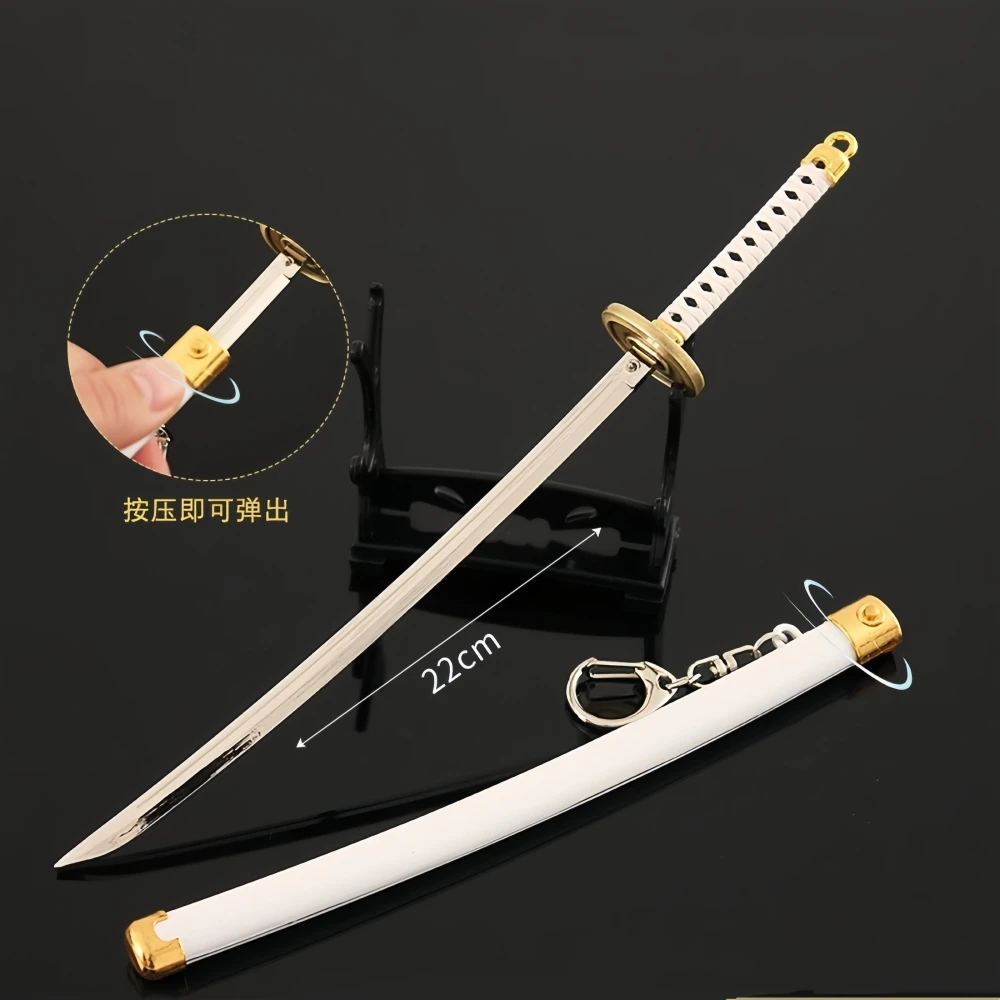 23cm Zoro Enma Katana One Peripheral Piece，Full Metal Flick Sword Model, Craft Toys, Game Collection Weapon Ornaments，Not Sharp