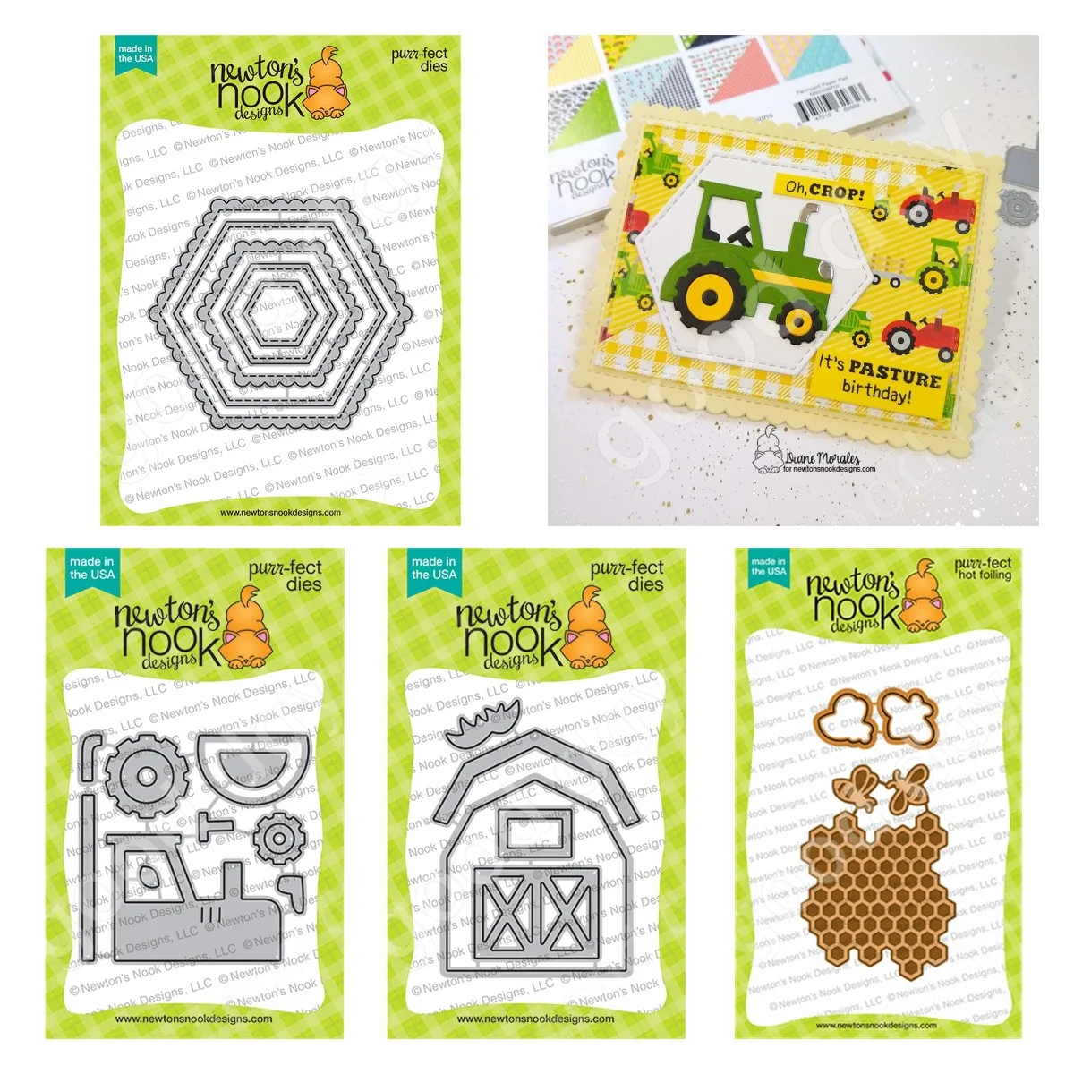 

Barn Tractor Metal Cutting Dies Honeycomb Hot Foil DIY Scrapbooking Holiday Greeting Cards Handmade Album Decorative Embossing