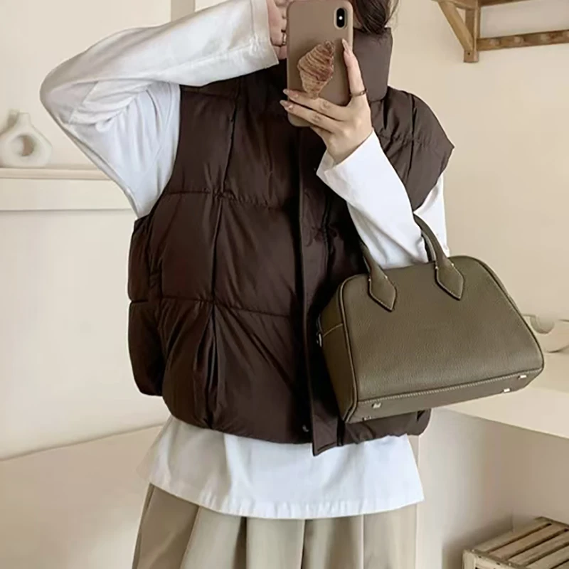 Veste ample en coton pour femme, nouvelle édition coréenne, couleur unie, sans décoration, automne/hiver 2025