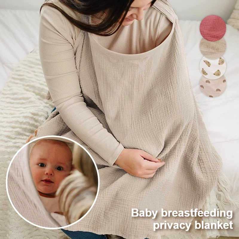 Couverture anti-exposition d'allaitement pour mère extérieure, couverture de couverture de voiture d'alimentation pour bébé, écharpe de protection de la vie privée respirante en pur coton