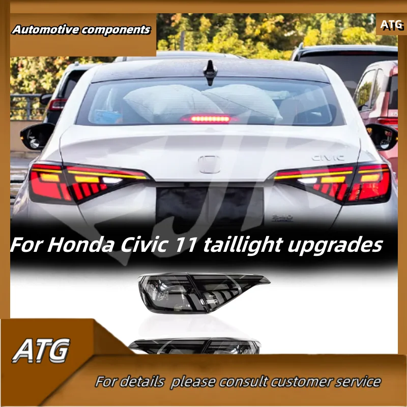 

Taillight Assembly for Honda's Civic 11th Generation Modified LED Running Lights