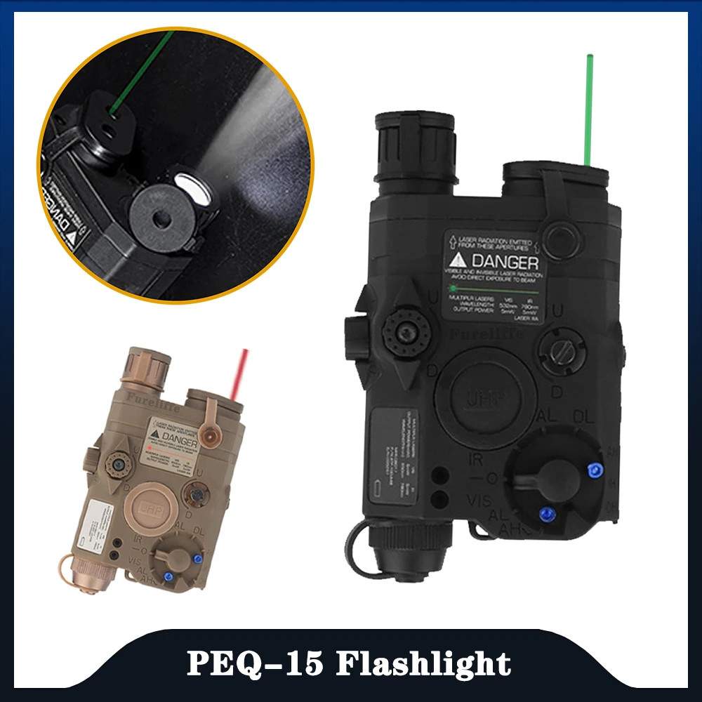 PEQ-15 multi-functional lighting flashlight infrared laser visible light three modes of outdoor hunting tactical game equipment