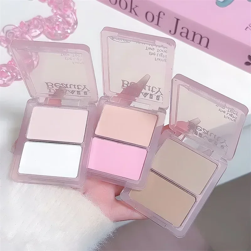 تسليط الضوء على لوحة مسحوق الكنتوري لونين المخفي الوجه سطع الاسمنت الرمادي ثلاثي الأبعاد الأنف الظل برونزي ماكياج