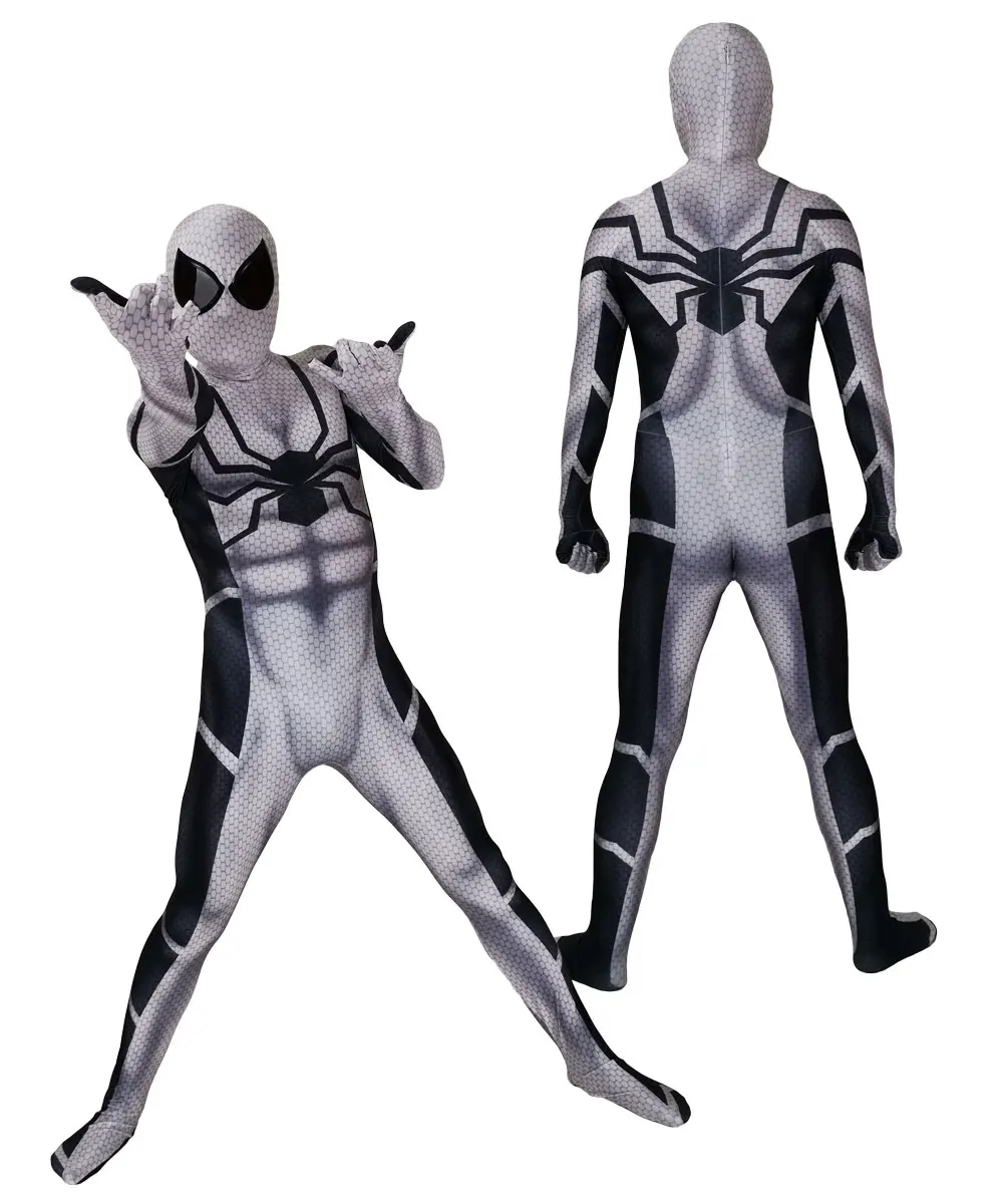 Halloween Adults/Kids Future Foundation Spiderman Costume 3D Print Suit Zentai Bodysuit Man Superhero Cosplay Jumpsuit