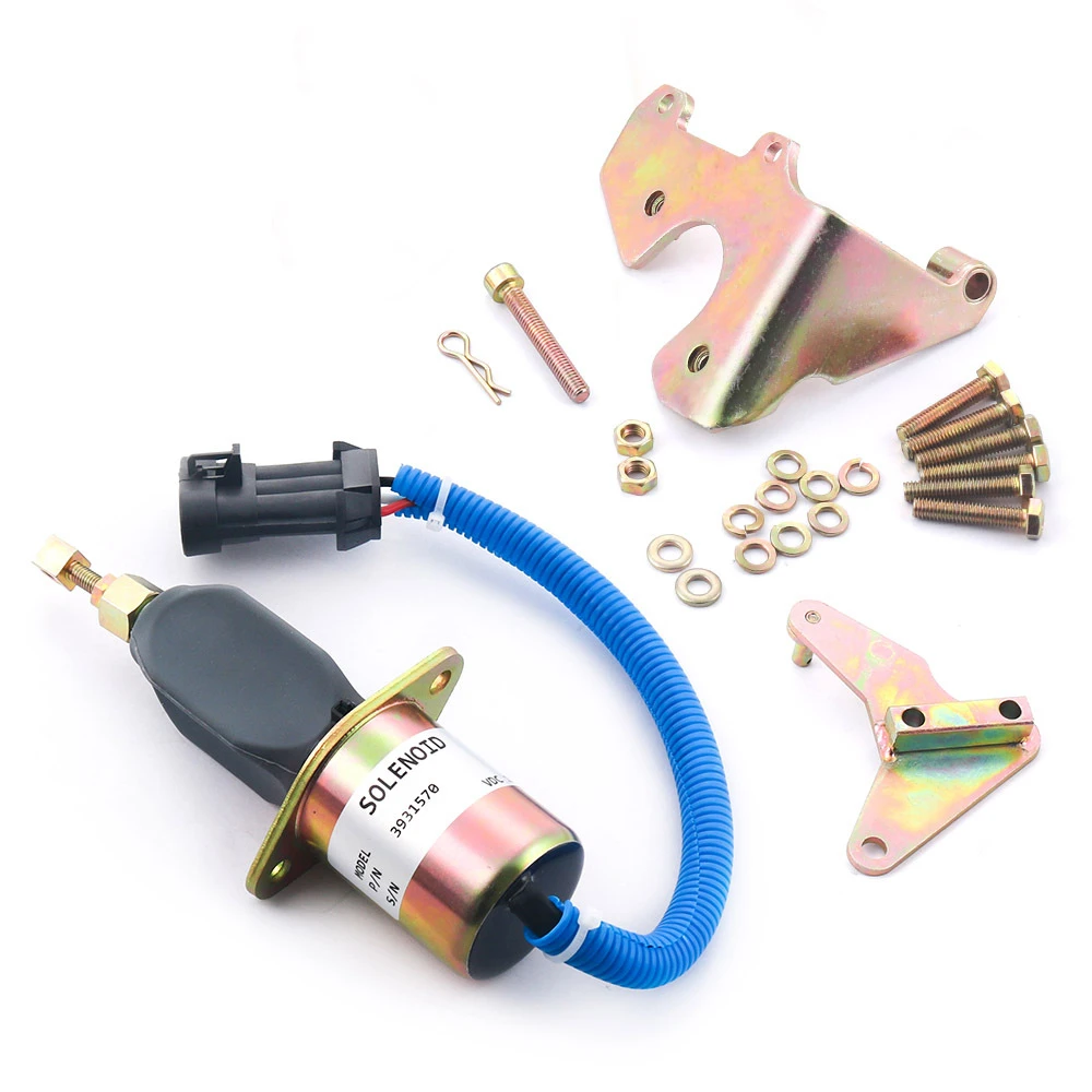 

Fuel Shut Off Solenoid With Bracket Kits 3931570 5016244AA For Dodge Diesel Cummins 94-98 5.9L