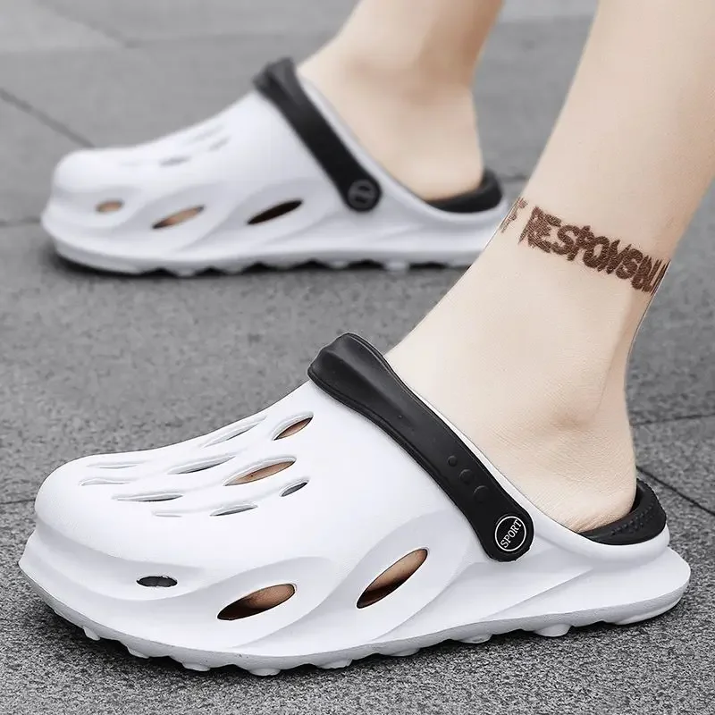 

Мужская обувь Мужские тапочки Beach Hole Sabot Soft Eva Mascullino Оригинальный взрослый Элегантный дизайнер Роскошный Y2k 2025 Модный стиль Веселье